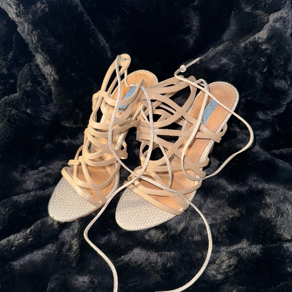 Size 7 lace up Topshop heels!